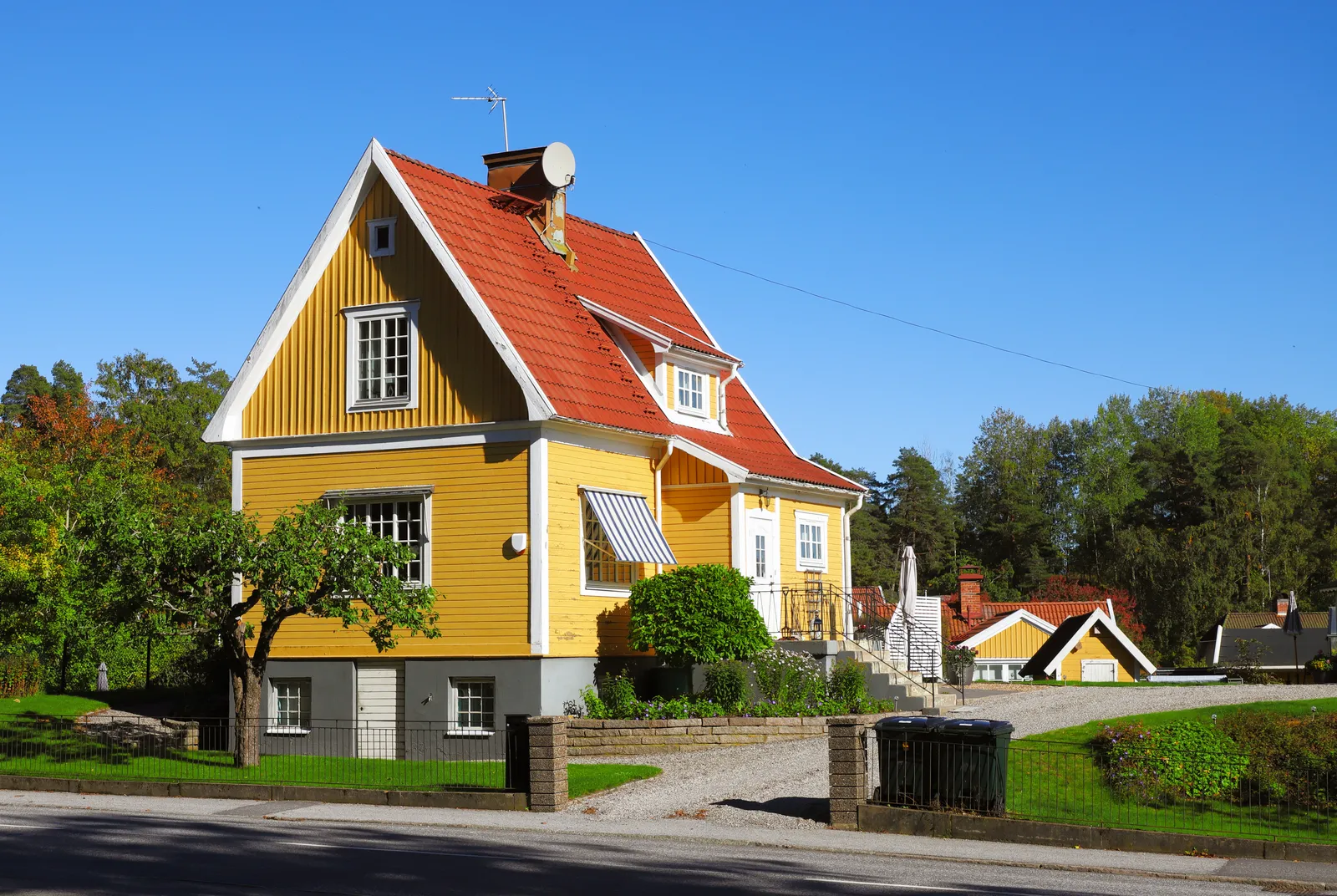 Hus i Berga där radonhalten mäts